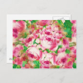 Carte Postale Jolie rose Roses (Devant / Derrière)