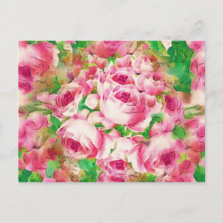 Carte Postale Jolie rose Roses