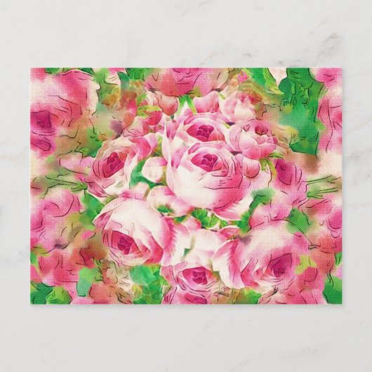 Carte Postale Jolie rose Roses (Devant)