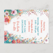 Carte Postale Jolie sirène fille de bébé douche de bébé Invitati (Dos)