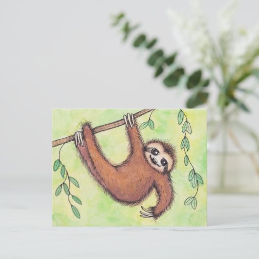 Carte Postale Jolie Sloth (Debout devant)