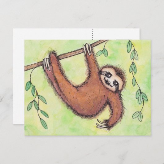Carte Postale Jolie Sloth (Devant / Derrière)
