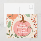 Carte Postale Jolie Terre Citrouille Foliage Thanksgiving (Devant / Derrière)