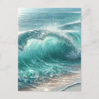 Jolie vague bleue avec étincelles