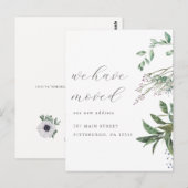 Carte Postale Jolie verdure Changement d'adresse Nous avons démé (Devant / Derrière)