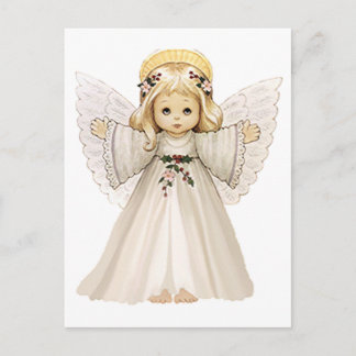 Carte Postale Jolies Anges De Noël Avec Bras