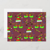 Carte Postale Jolies elfes de Noël (Devant / Derrière)