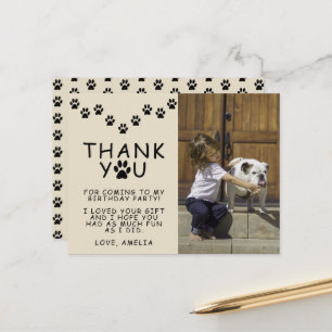 Carte Postale Jolies Empreintes de Patte Enfants Anniversaire Ph