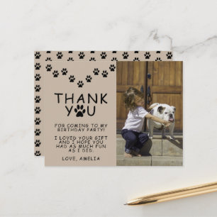 Carte Postale Jolies Empreintes de Patte Enfants Anniversaire Ph