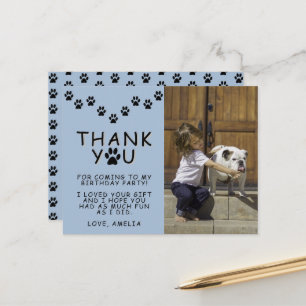 Carte Postale Jolies empreintes de pattes Enfants Anniversaire P