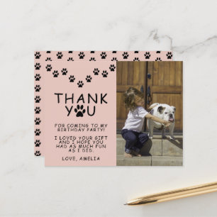 Carte Postale Jolies empreintes de pattes Enfants Anniversaire P