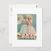 Carte Postale jolies femmes des années 50 (Devant / Derrière)