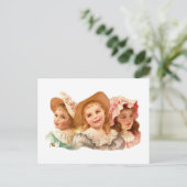 Carte Postale Jolies Filles Rétro Vintage (Debout devant)