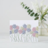 Carte Postale Jolies Fleurs colorées Pastel (Debout devant)