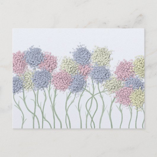 Carte Postale Jolies Fleurs colorées Pastel (Devant)