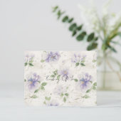 Carte Postale Jolies fleurs de lavande violette (Debout devant)