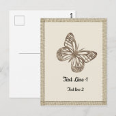 Carte Postale Jolies papillons dorés Merci Baby Shower (Devant / Derrière)