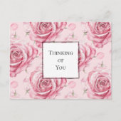 Carte Postale Jolies roses roses roses Penser à vous (Devant)