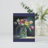 Carte Postale Jolies tulipes aquarelle (Debout devant)