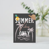 Carte Postale Jolies Vibes D'Été Seulement Plage (Debout devant)