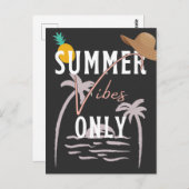 Carte Postale Jolies Vibes D'Été Seulement Plage (Devant / Derrière)