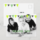 Carte Postale Jolis drapeaux de fanion modernes Photo Anniversai (Devant / Derrière)