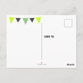 Carte Postale Jolis drapeaux de fanion modernes Photo Anniversai (Dos)