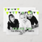 Carte Postale Jolis drapeaux de fete moderne Photo Anniversaire  (Devant / Derrière)