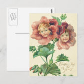 Carte Postale Jolis Enfants Œillet Rouge (Devant / Derrière)