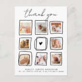 Carte Postale Jolis Gribouillages Multi Photo Remerciements Baby (Devant)