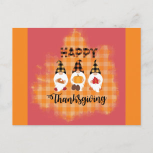 Carte Postale Jolis lutins de Thanksgiving heureux