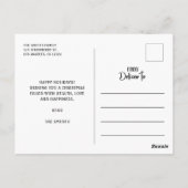 Carte Postale Jolis marshmallows de Noël bonhomme de neige (Dos)