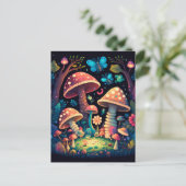 Carte Postale Jolis mignons champignons magiques (Debout devant)