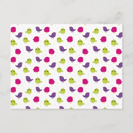 Carte Postale Jolis oiseaux colorés (Devant)
