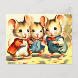 Carte Postale Jolis Petits Amis Souris