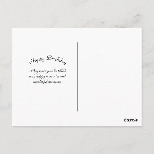 Carte Postale Jolis reflets d'arbres d'automne orange pour anniv (Dos)