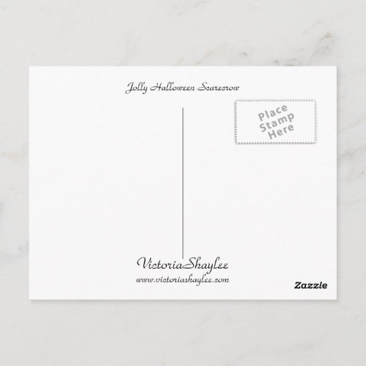 Carte Postale Jolly Halloween Scarecrow (Dos)