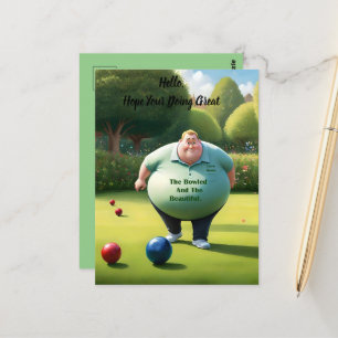 Carte Postale Jolly Lawn Bowler Man,