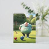 Carte Postale Jolly Lawn Bowler Man, (Debout devant)