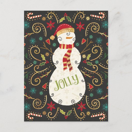 Carte Postale Jolly Otomi Holiday Snowman (Devant)