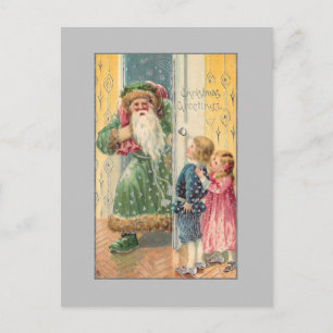 Carte Postale Jolly Père victorien Noël avec enfants