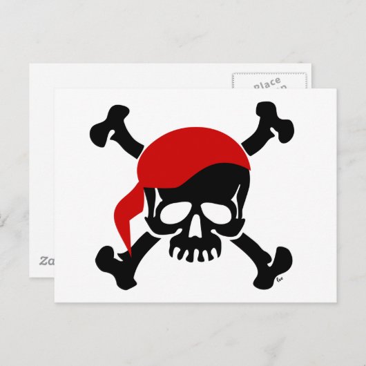 Carte postale jolly roger (Devant / Derrière)