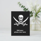 Carte Postale Jolly roger drapeau de pirate (Debout devant)