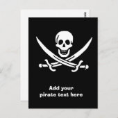 Carte Postale Jolly roger drapeau de pirate (Devant / Derrière)
