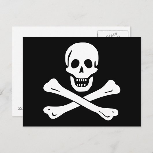 Carte postale jolly roger Pirate (Devant / Derrière)