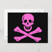 Carte Postale Jolly roger rose (Devant / Derrière)