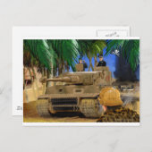 CARTE POSTALE JOLLY ROGER TIGER TANK. (Devant / Derrière)