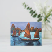 Carte Postale Joncs Dans La Baie Dragon Descendante (Debout devant)