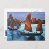 Carte Postale Joncs Dans La Baie Dragon Descendante (Devant / Derrière)