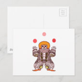Carte Postale Jonglage de clown (Devant / Derrière)